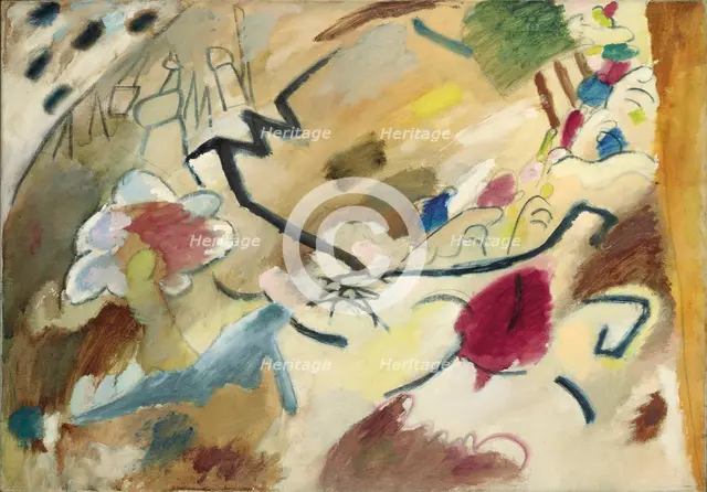 Improvisation with horses (Study for Improvisation 20), 1911.