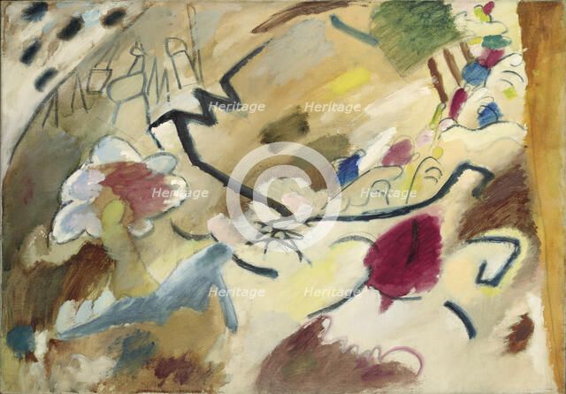 Improvisation with horses (Study for Improvisation 20), 1911.