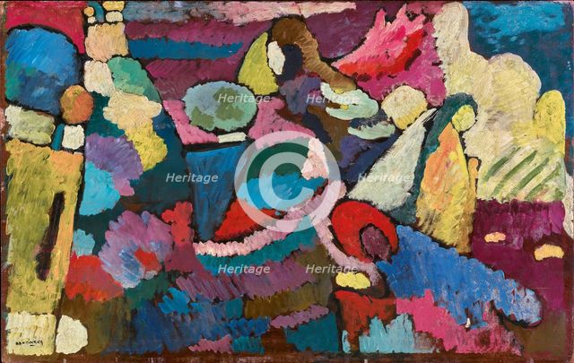 Improvisation on Mahogany, 1910. Creator: Kandinsky, Wassily Vasilyevich (1866-1944).