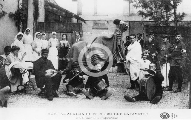 Improvised camel, auxiliary hospital, Rue Lafayette, Paris, France, World War I, 1914-1918. Artist: Unknown