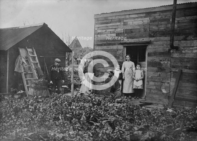 Improvised homes in ruined France, between c1915 and 1918. Creator: Bain News Service.