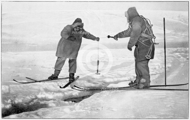 Improvised sounding tackle, Antarctica, 1911-1912. Creator: Unknown.