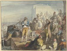 Improviser in the Piazzetta in Venice, c1790s. Creator: Johann Heinrich Ramberg