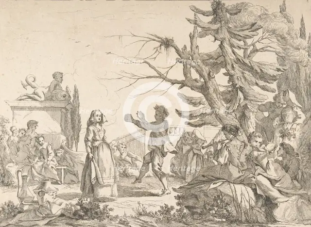 Impromtu Dance (Le Bal improvisé), 1742. Creator: Jean-Baptiste-Marie Pierre.