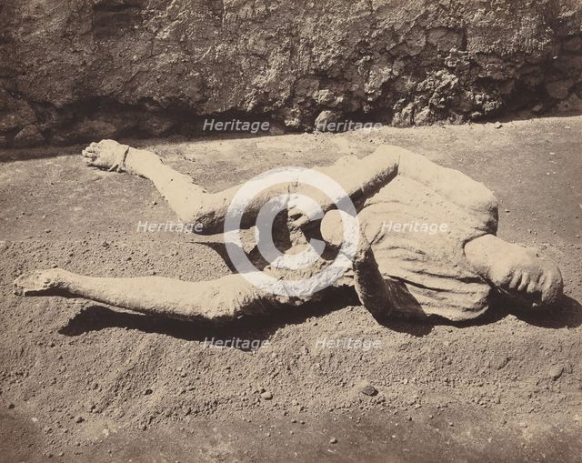 Impronte Umane, Pompei (Human Cast, Pompeii), 1873. Creator: Giorgio Sommer.