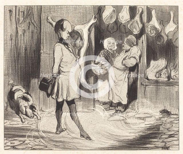 Impressions de voyage d'un grand poète, 1842. Creator: Honore Daumier.