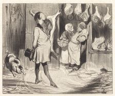 Impressions de voyage d'un grand poète, 1842. Creator: Honore Daumier