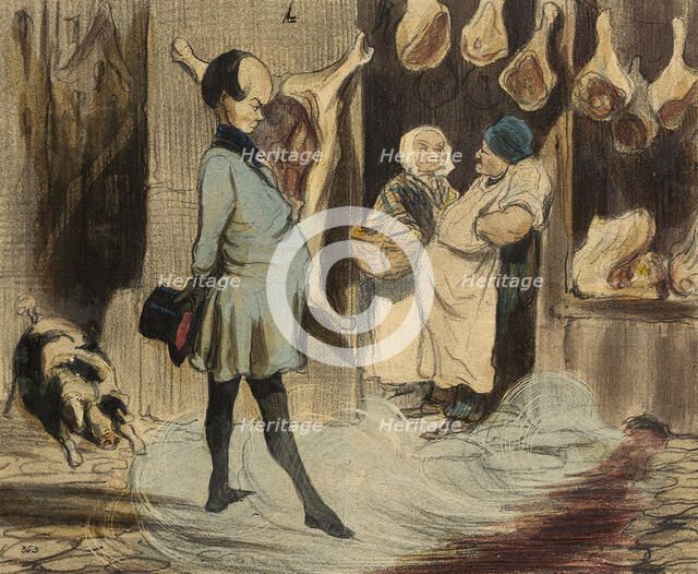 Impressions de voyage d'un grand poète, 1842. Creator: Honore Daumier.