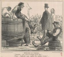 Impressions de vendages, 19th century. Creator: Honore Daumier
