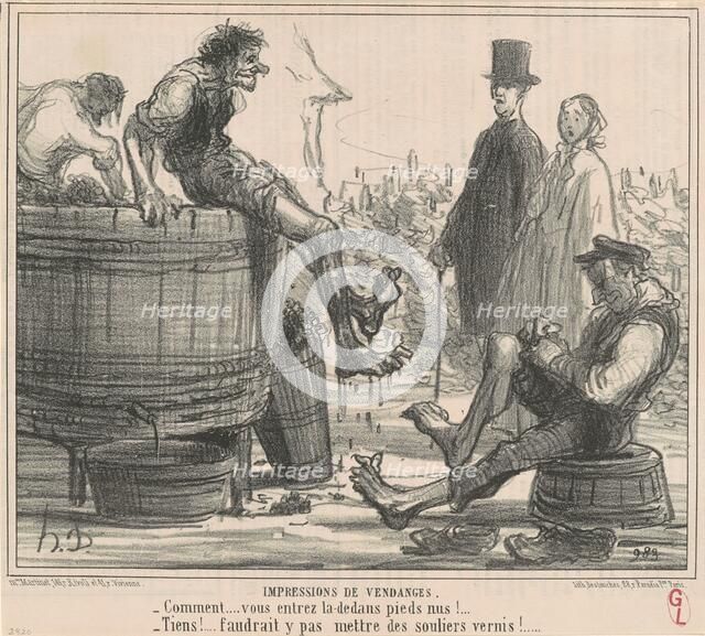 Impressions de vendages, 19th century. Creator: Honore Daumier.