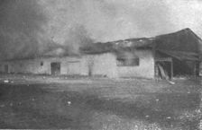 'Impressions Macedoniennes; Casernes de Guevgueli en flammes, decembre 1915. 1915. Creator: Unknown