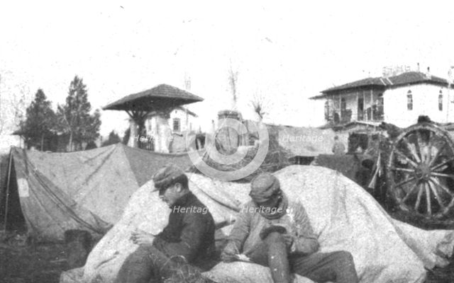 ''Impressions Macedoniennes; La ferme Mondiano a Topsin.', 1915. Creator: Unknown.