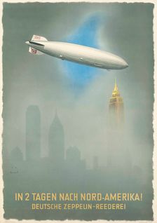 In 2 Days to North America! Deutsche Zeppelin-Reederei, c1936. Creator: Wiertz, Jupp (1888-1939)