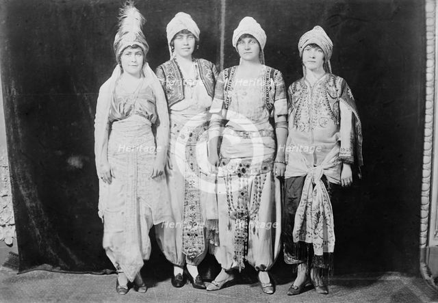 In costume: Ruth Deming, Helen Watson, Dorothy Thurston, Kathleen Dunn, between c1915 and c1920. Creator: Bain News Service.