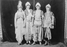 In costume: Ruth Deming, Helen Watson, Dorothy Thurston, Kathleen Dunn, between c1915 and c1920. Creator: Bain News Service
