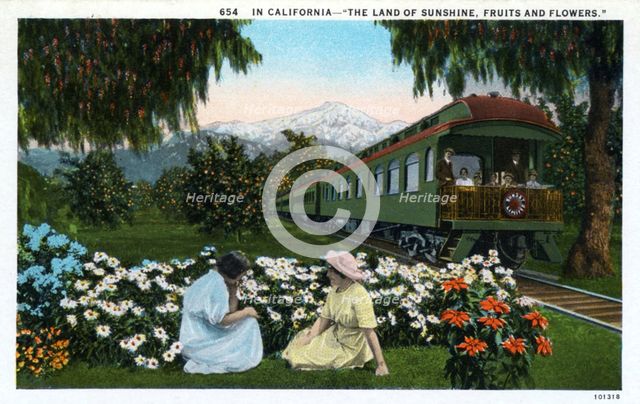 'In California, The Land of Sunshine, Fruits and Flowers', 1924. Artist: Unknown