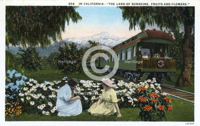 'In California, The Land of Sunshine, Fruits and Flowers', 1924. Artist: Unknown