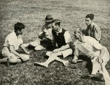 In Camp at Southwold, Suffolk: A Friendly Chat 1937. Creator: Unknown