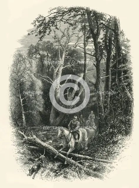 'In Cedar Walk, Virginia Water', c1870.