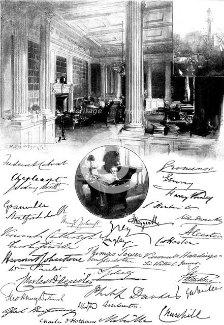 In Clubland - No. V: the Travellers' Club - The Favourite Chair, 1898. Creator: Unknown.