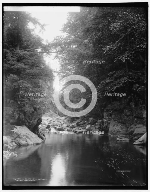 In Clarendon Gorge, Green Mountains, between 1900 and 1906. Creator: Unknown.