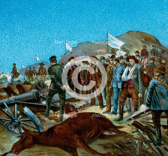 'In Cronje's Laager after Surrender', 1900 . Artist: Unknown.
