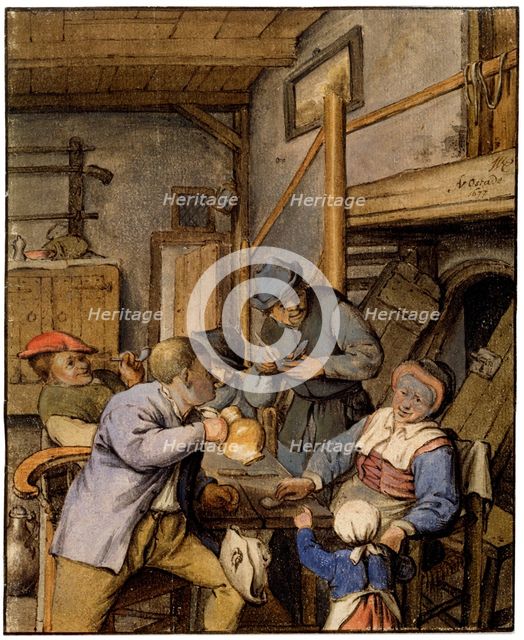'In a Tavern', 1677.  Artist: Adriaen van Ostade