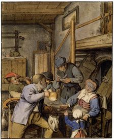 In a Tavern 1677. Artist: Adriaen van Ostade