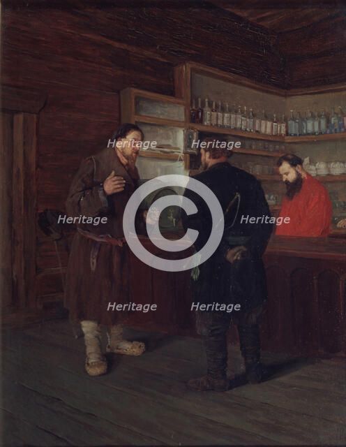 In a tavern. Artist: Mozgov, Timofei Illarionovich (1866-1919)