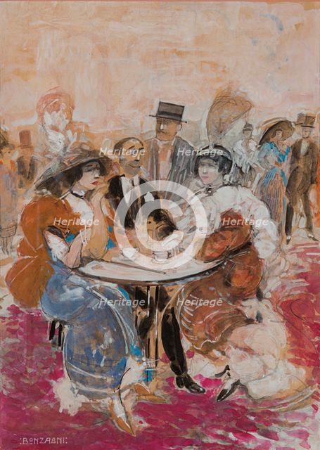 In a café, 1912.