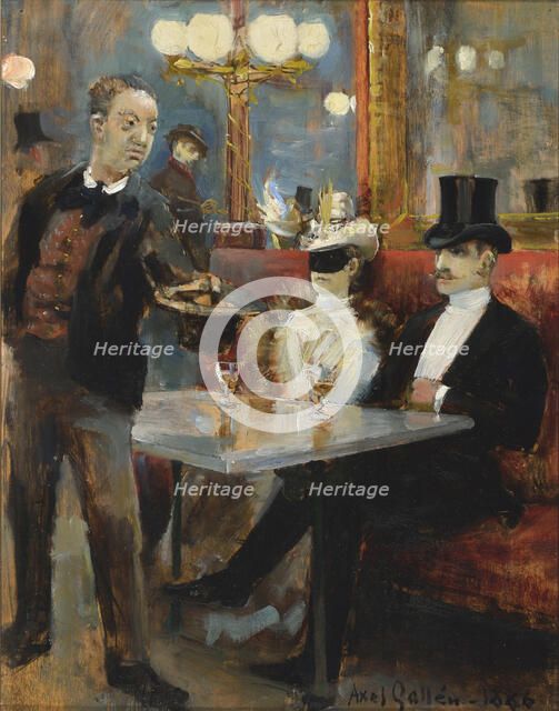 In a Café in Paris, 1886. Creator: Gallen-Kallela, Akseli (1865-1931).