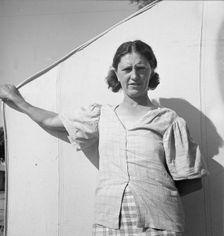 In a carrot pickers camp, Imperial Valley, California, 1939. Creator: Dorothea Lange