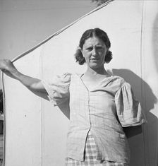 In a carrot pickers camp, Imperial Valley, California, 1939. Creator: Dorothea Lange