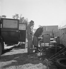 In a carrot pullers camp near Holtville, Imperial Valley, California, 1939. Creator: Dorothea Lange