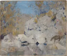 In a corner on the Macintyre, 1895. Artist: Roberts, Tom (1856-1931)
