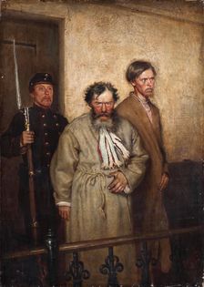 In a Courtroom, 1877. Artist: Novoskoltsev, Alexander Nikanorovich (1853-1919)