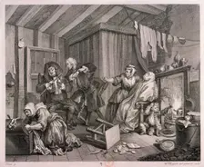 In a high saliuation [sic] at the point of death plate V of The Harlot's Progress, 1732. Artist: William Hogarth