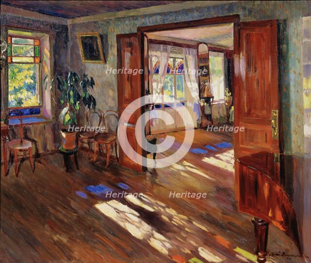 In a house, 1914. Artist: Vinogradov, Sergei Arsenyevich (1869-1938)