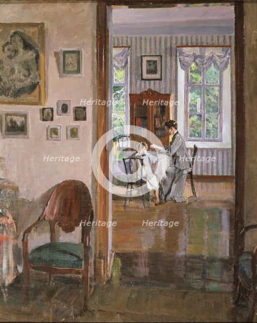 In a house, 1910. Artist: Vinogradov, Sergei Arsenyevich (1869-1938)