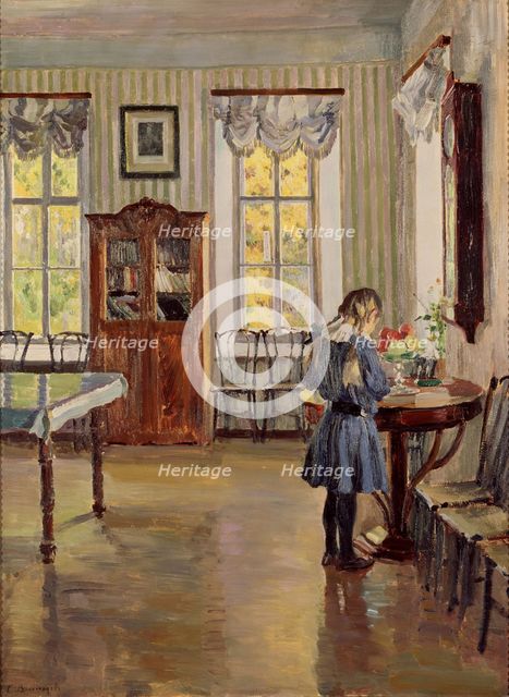 In a house, 1913. Artist: Vinogradov, Sergei Arsenyevich (1869-1938)