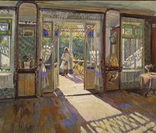 In a house, 1913. Artist: Vinogradov, Sergei Arsenyevich (1869-1938)
