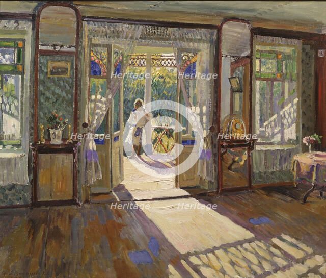 In a house, 1913. Artist: Vinogradov, Sergei Arsenyevich (1869-1938)