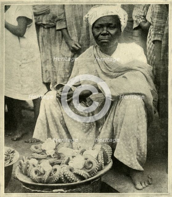 'In a Native Fish-Market', c1948. Creator: Unknown.