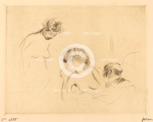 In a Private Room (third plate), 1910. Creator: Jean Louis Forain.
