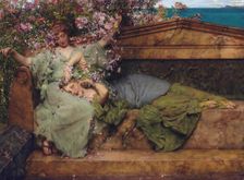 In a rose garden, 1890
