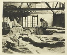 In a Sail-Loft, 1887. Creator: Peter Henry Emerson