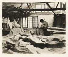 In a Sail-Loft, 1887. Creators: Peter Henry Emerson, Walter L. Colls