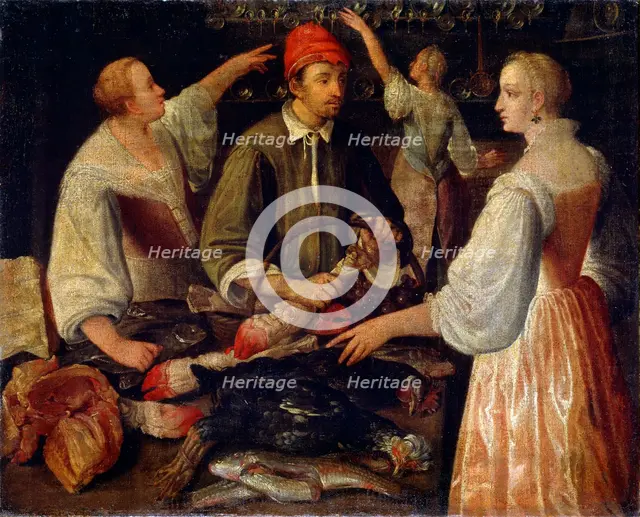 'In a shop', late 16th or early 17th century. Artist: Lodewijk Toeput