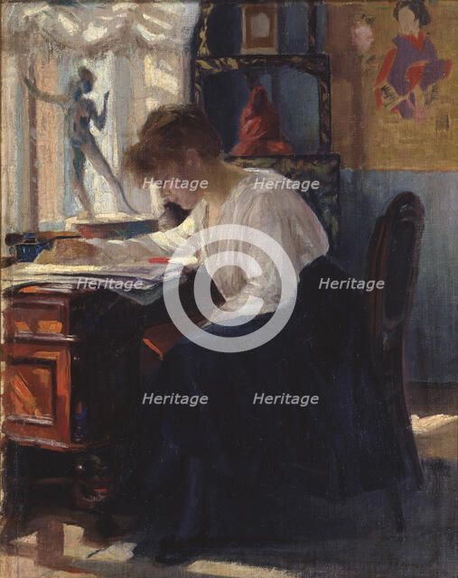 In a study. Artist: Vinogradov, Sergei Arsenyevich (1869-1938)