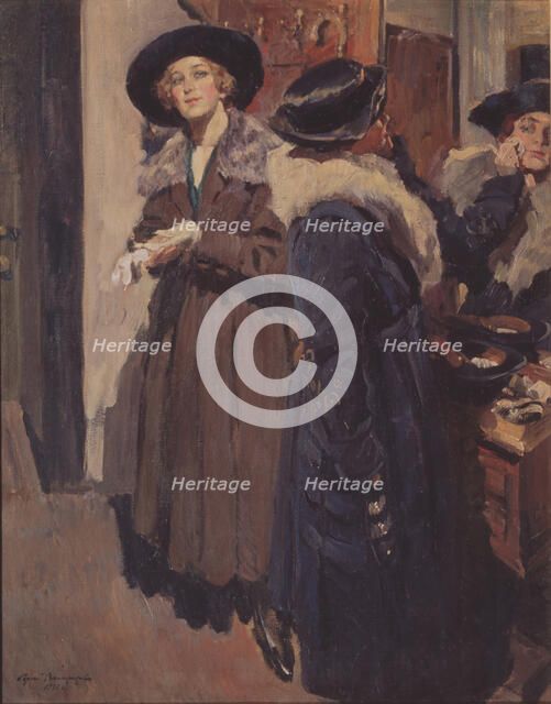 In an anteroom. Artist: Vinogradov, Sergei Arsenyevich (1869-1938)